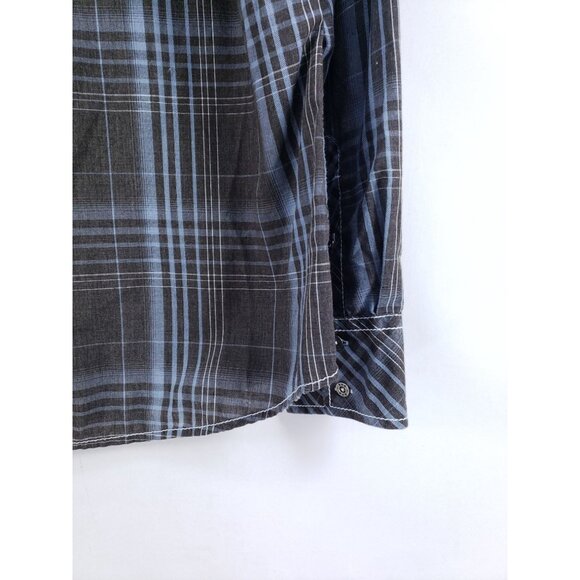 BKE Athletic Fit Plaid Shirt Mens XL Gray Long Sleeve Casual Cotton Blend - Picture 3 of 9